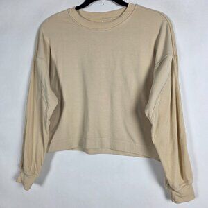 Lululemon Cropped Athleisure Stretch Womens Large Long Sleeve Sweatshirt